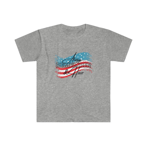 Always Remember and Honor Memorial Day Men’s Super Soft Cotton Tee