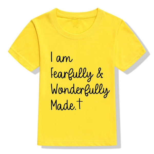 Fearfully and Wonderfully Made Christian Kids Shirt