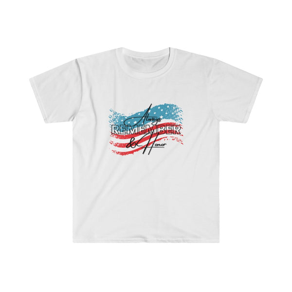 Always Remember and Honor Memorial Day Men’s Super Soft Cotton Tee