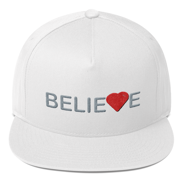 Believe Flat Bill Baseball Cap