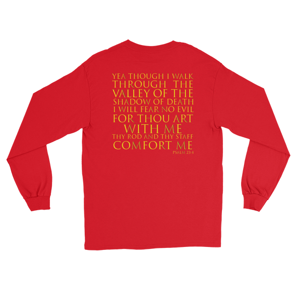 Mens Savage Believer Long Sleeve T-Shirt - Psalm 23:4
