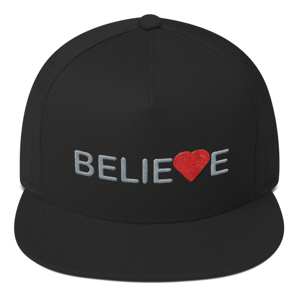 Believe Flat Bill Baseball Cap