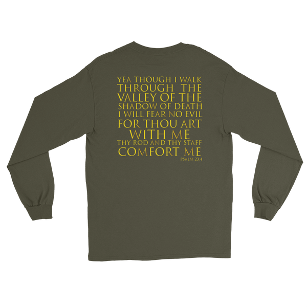 Mens Savage Believer Long Sleeve T-Shirt - Psalm 23:4