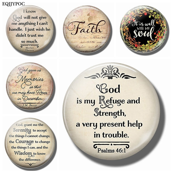 Inspirational Glass Refrigerator Magnets