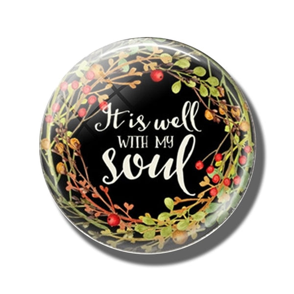 Inspirational Glass Refrigerator Magnets