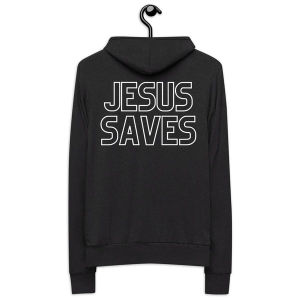 Jesus Saves Zippered Hoodie