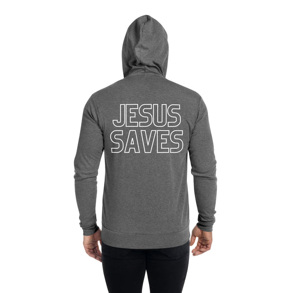 Jesus Saves Zippered Hoodie