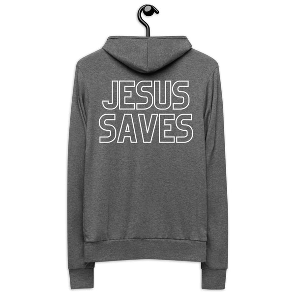 Jesus Saves Zippered Hoodie