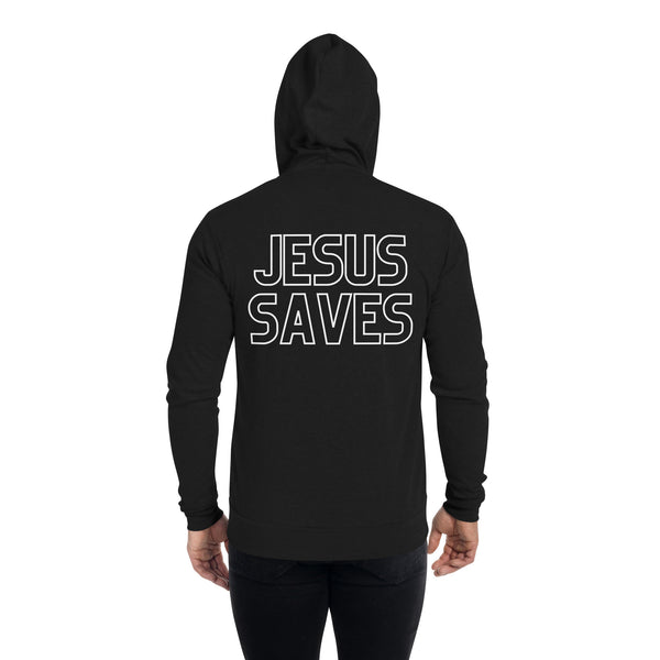 Jesus Saves Zippered Hoodie