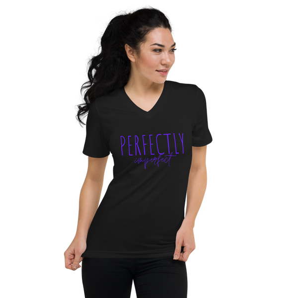 Perfectly Imperfect Short-Sleeve Ladies' V-Neck T-Shirt