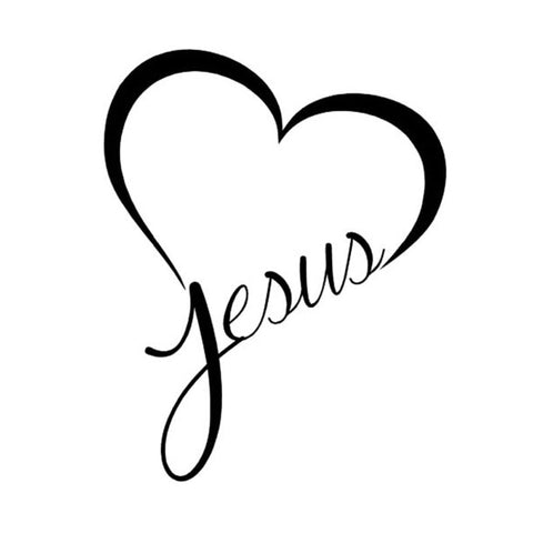 Heart for Jesus Decal