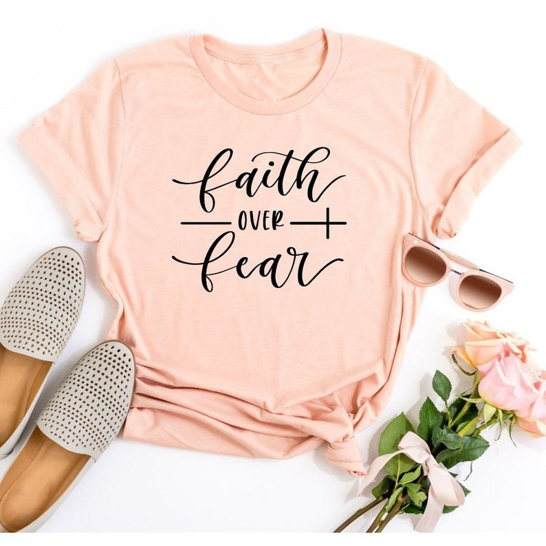 Faith Over Fear Marble Tee