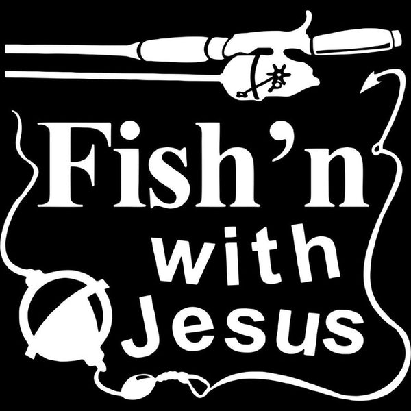 Fish'n With Jesus Car Decal