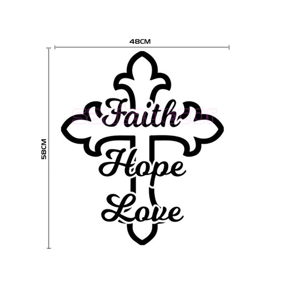 Faith, Hope, Love Wall Decal