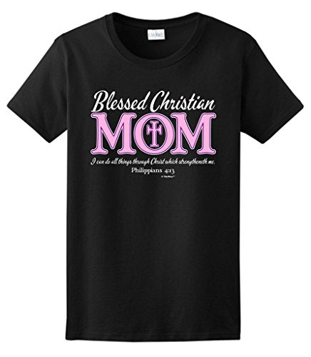 Ladies' Blessed Christian Mom Short Sleeve Tee