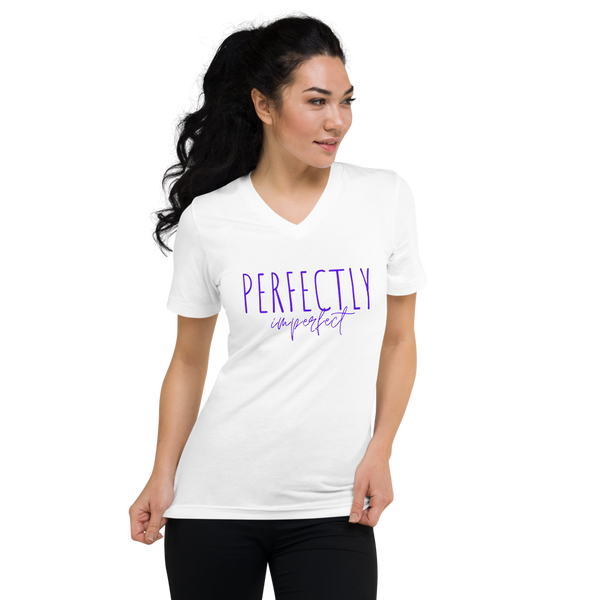Perfectly Imperfect Short-Sleeve Ladies' V-Neck T-Shirt
